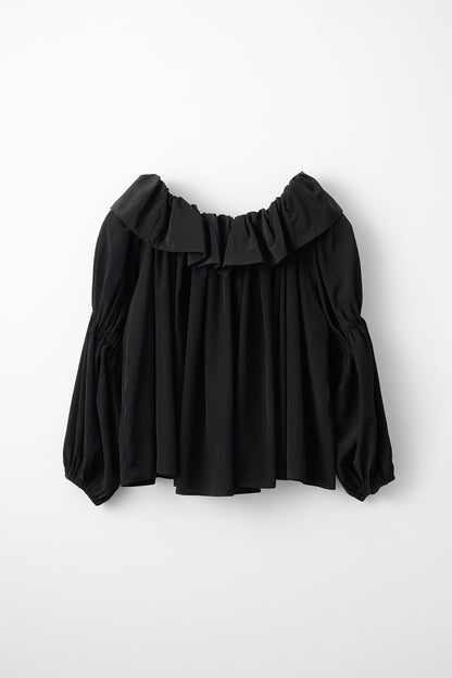 Cascade gather tops（Black）