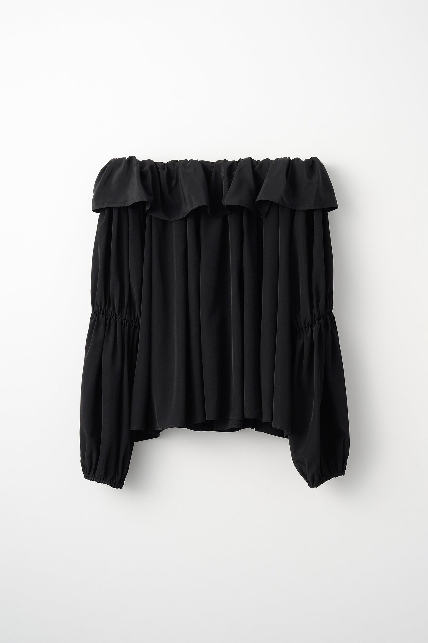 Cascade gather tops（Black）