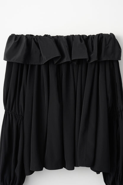 Cascade gather tops（Black）