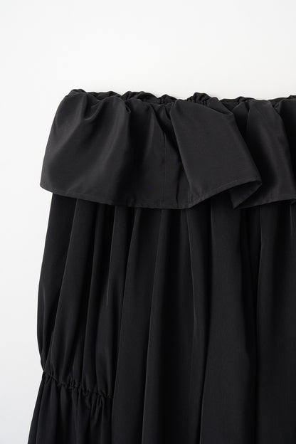 Cascade gather tops（Black）