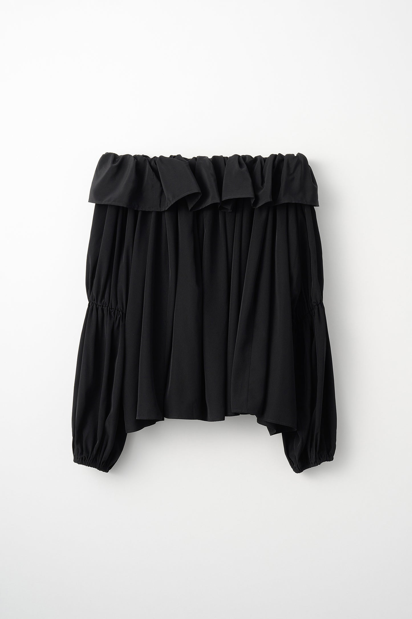 Cascade gather tops（Black）