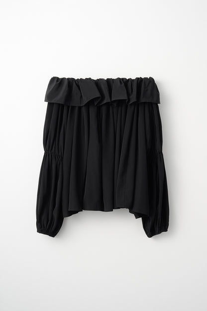 Cascade gather tops（Black）