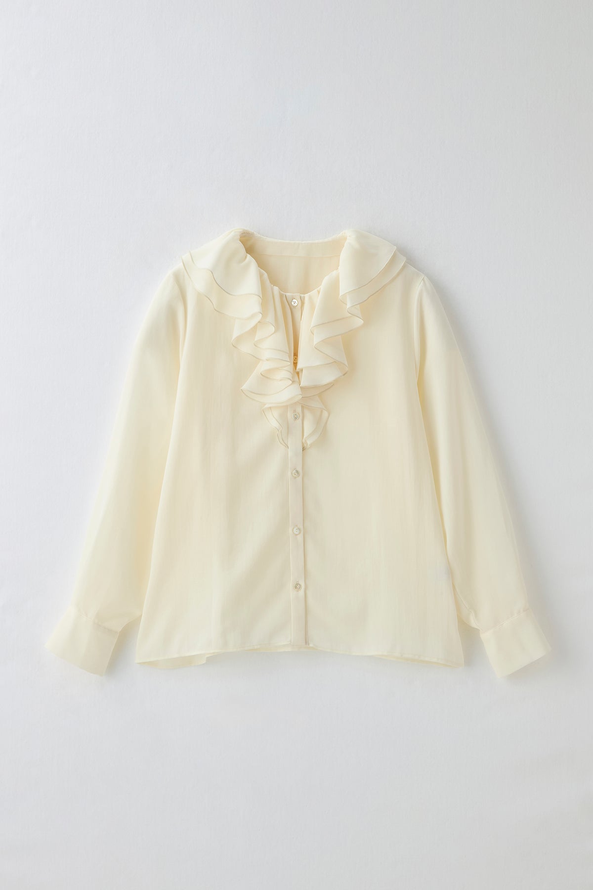 Blossom frill blouse（Ivory）