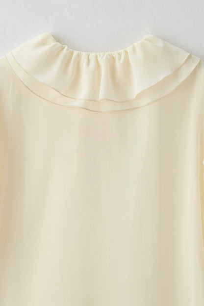 Blossom frill blouse（Ivory）