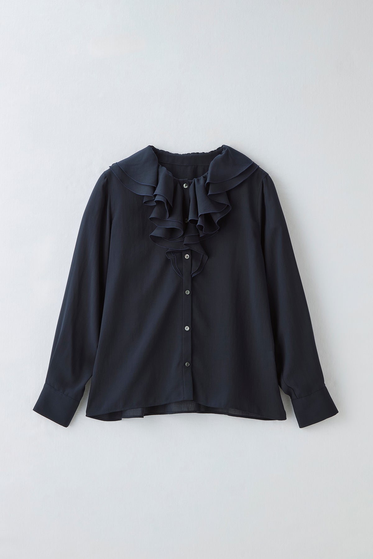 Blossom frill blouse（Navy）