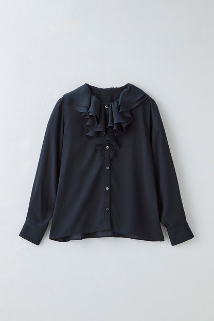 Blossom frill blouse（Navy）