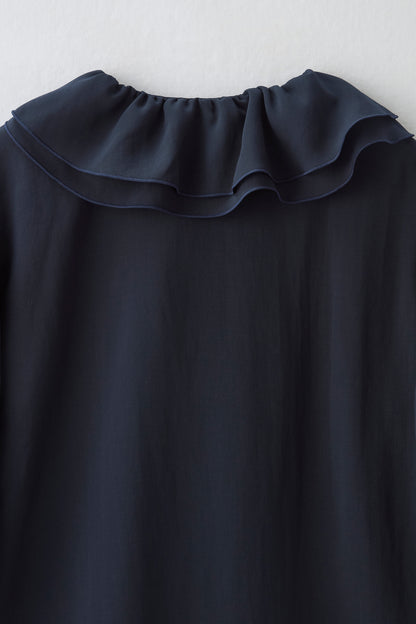 Blossom frill blouse（Navy）