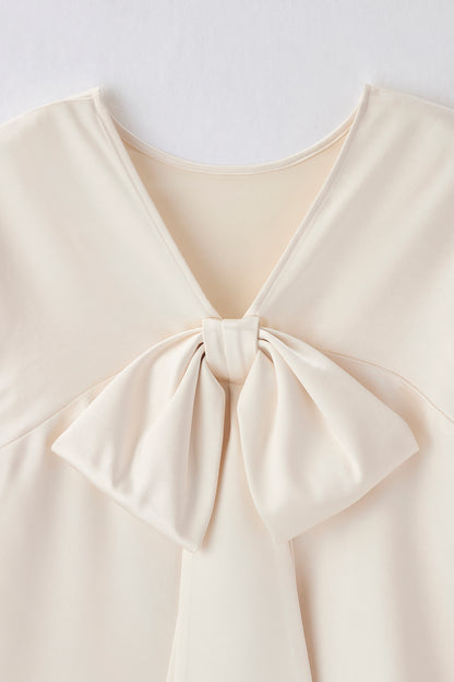 Back ribbon tops（Ivory）