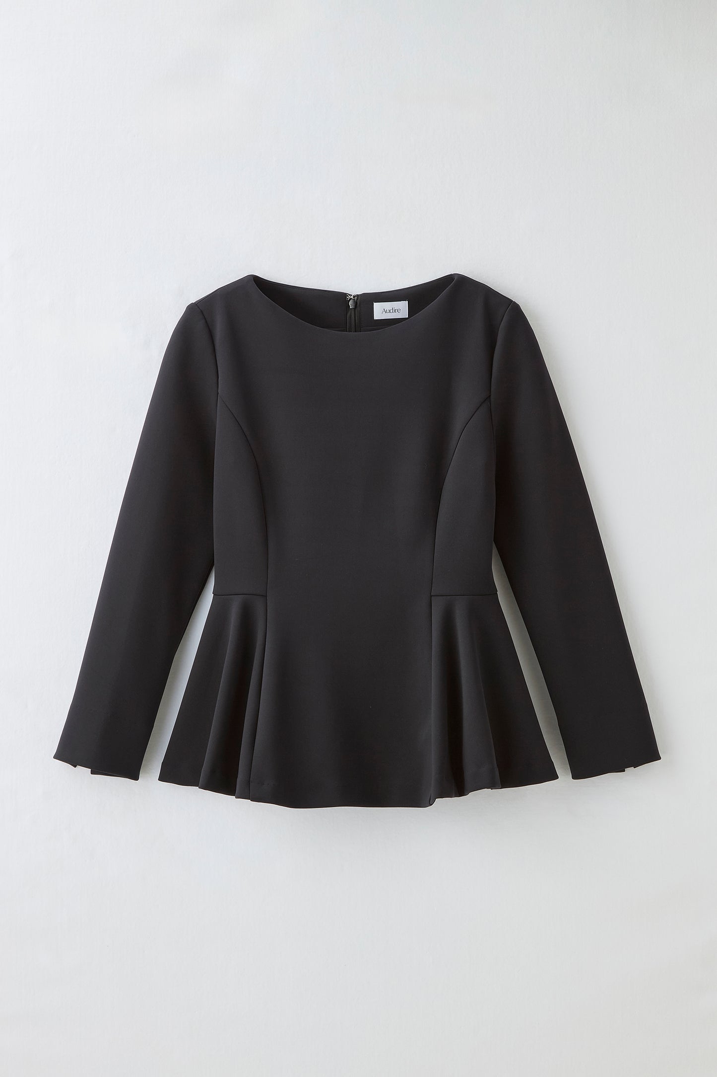 Office jersey peplum tops（Black）