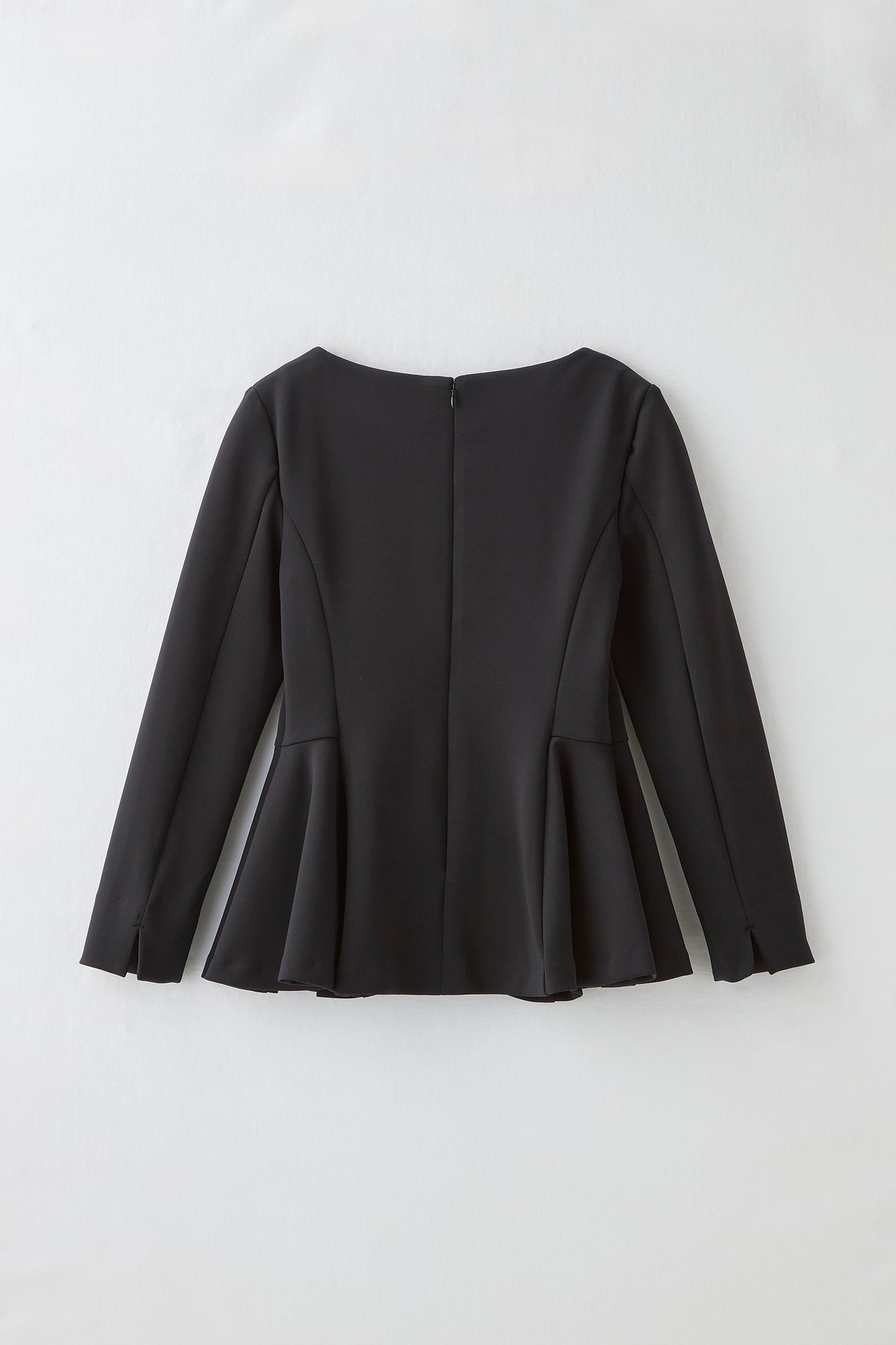 Office jersey peplum tops（Black）