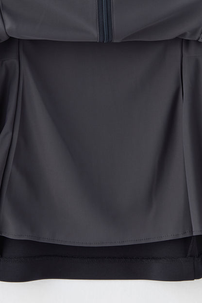 Office jersey peplum tops（Navy）