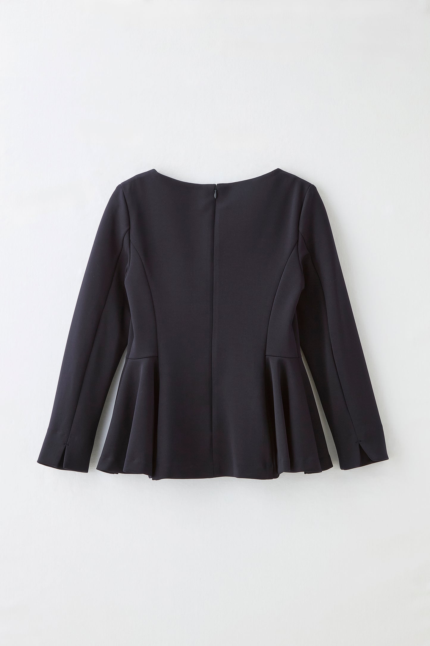 Office jersey peplum tops（Navy）