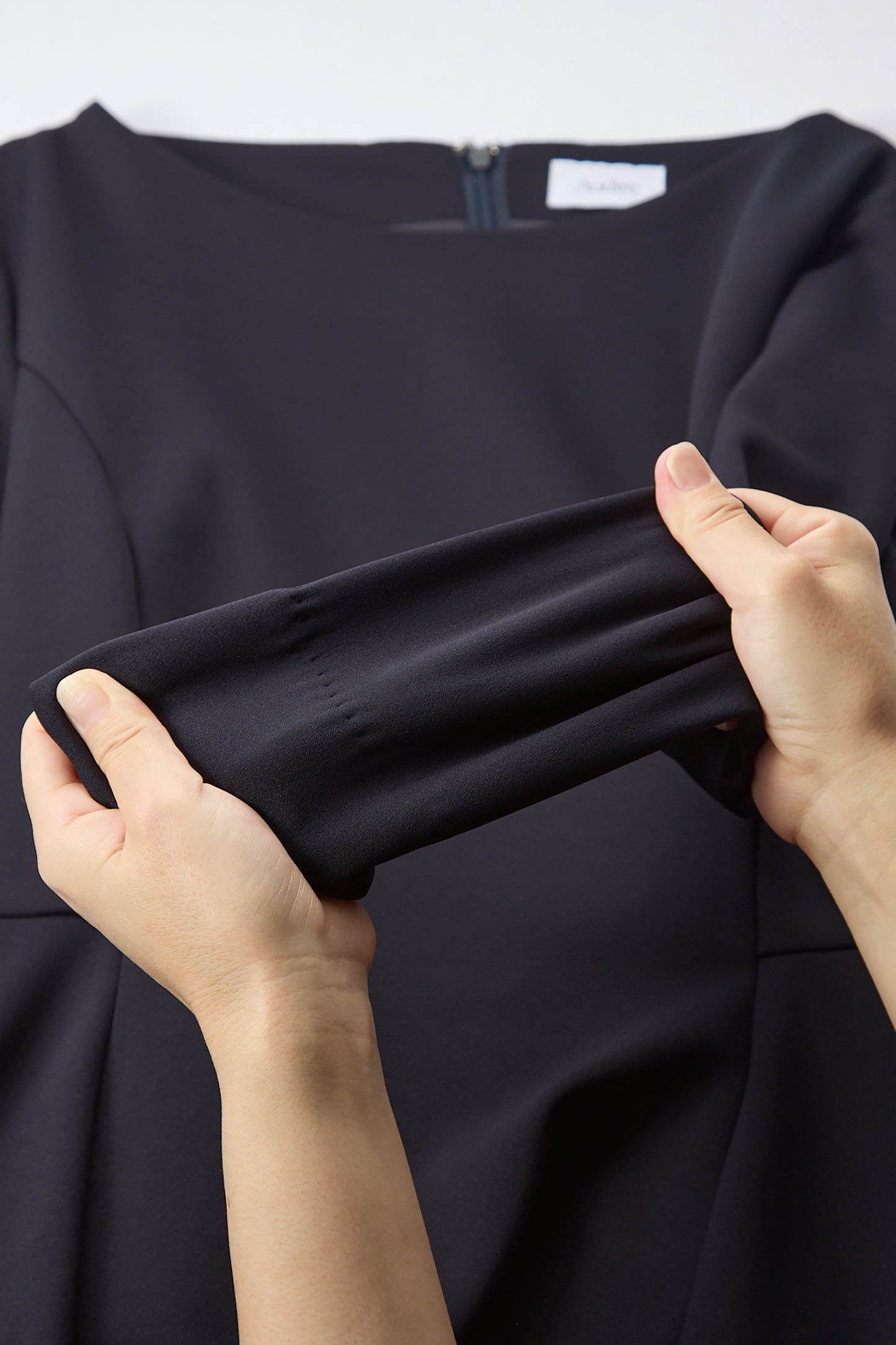 Office jersey peplum tops（Navy）