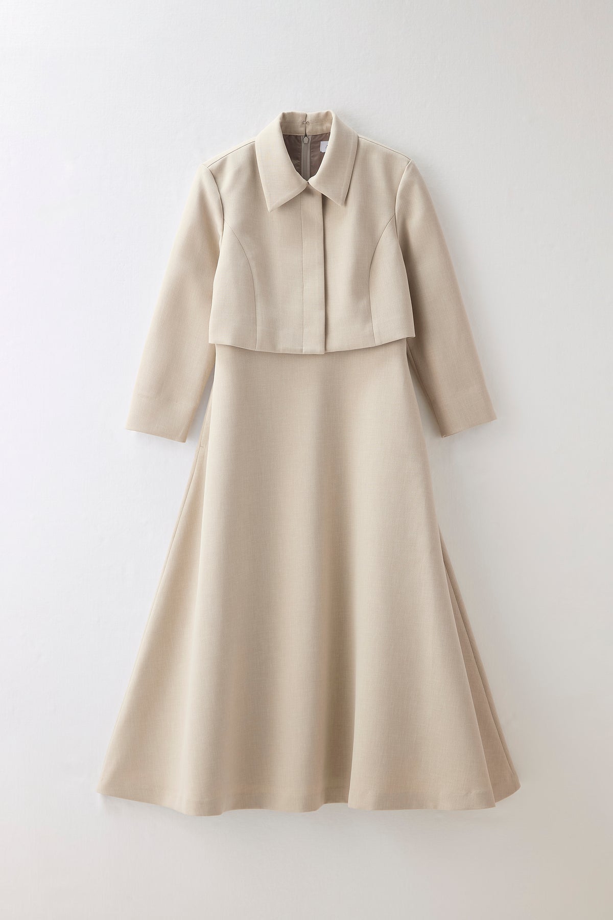 Layered jacket dress（Beige）