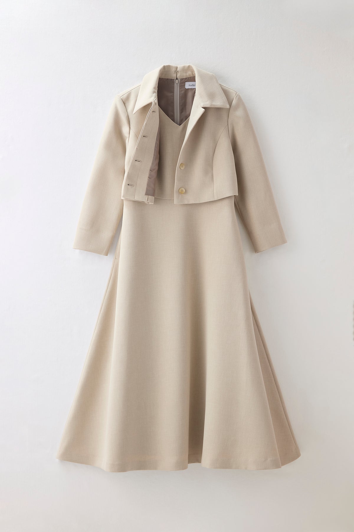 Layered jacket dress（Beige）