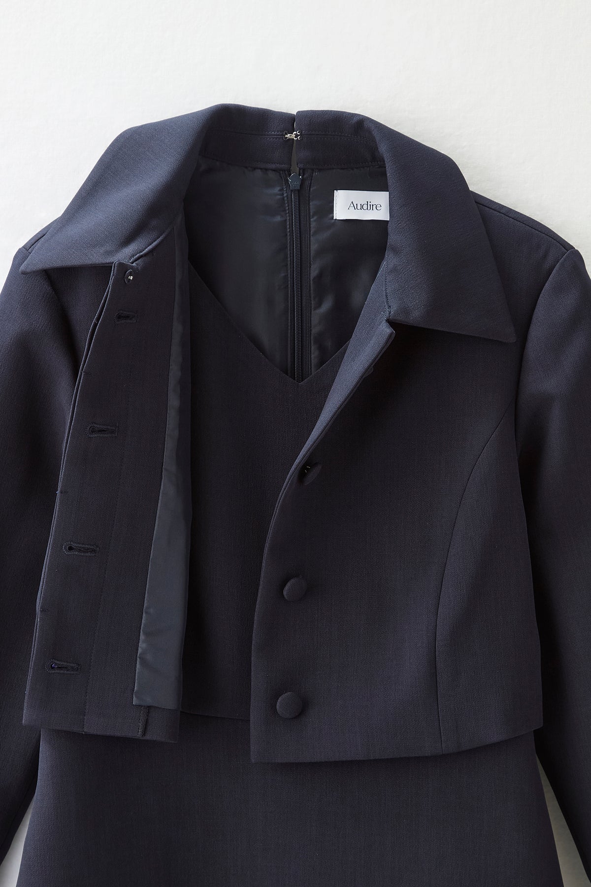 Layered jacket dress（Navy）