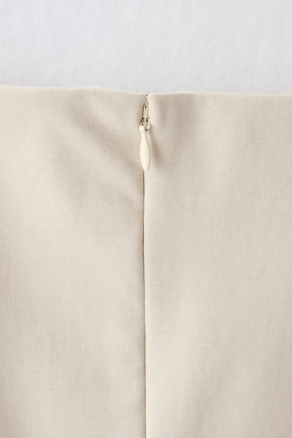 Chiffon collar dress（Beige）
