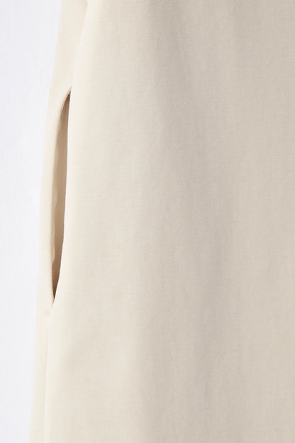 Chiffon collar dress（Beige）