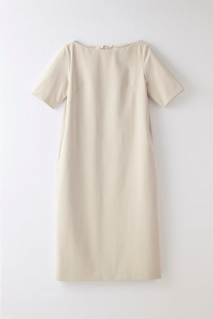 Chiffon collar dress（Beige）