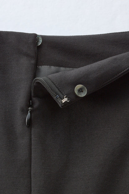 Chiffon collar dress（Black）