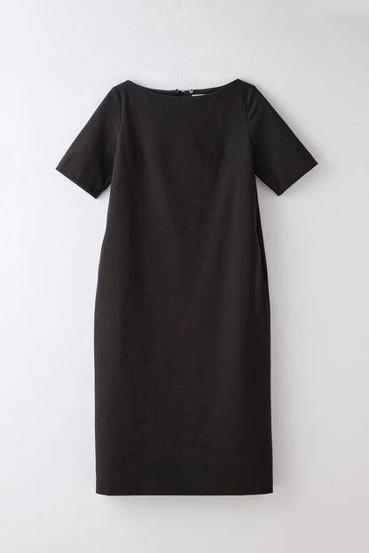 Chiffon collar dress（Black）