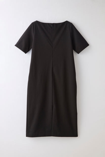 Chiffon collar dress（Black）