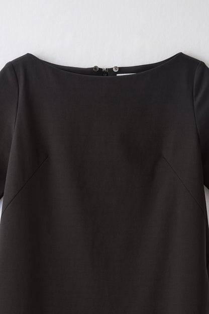 Chiffon collar dress（Black）