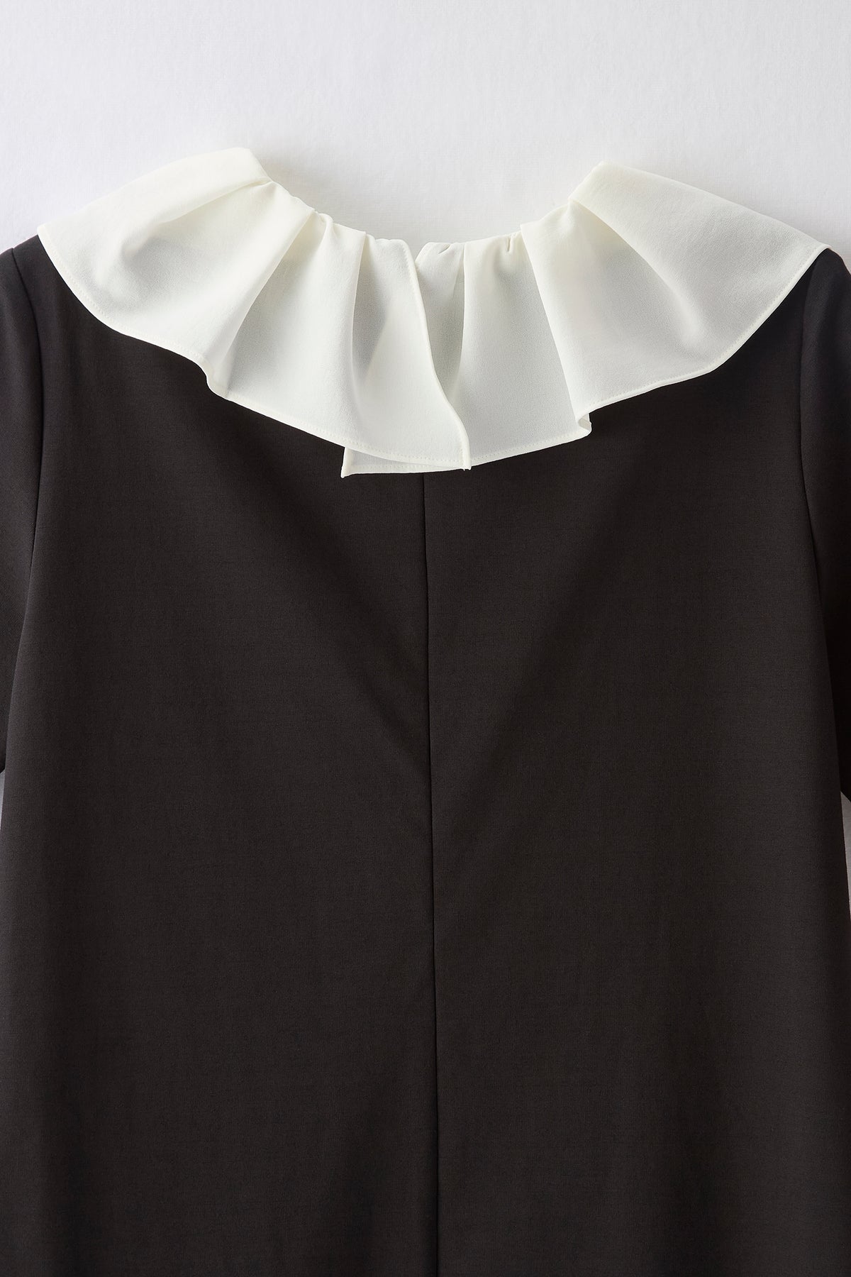 Chiffon collar dress（Black）