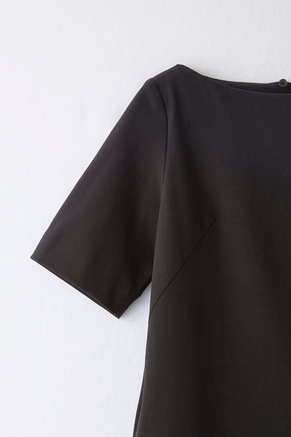 Chiffon collar dress（Black）
