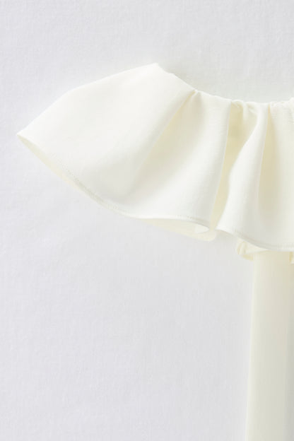 Chiffon collar dress（Black）