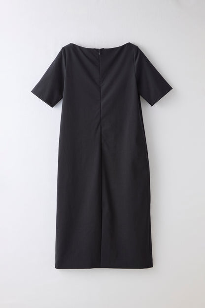 Chiffon collar dress（Navy）