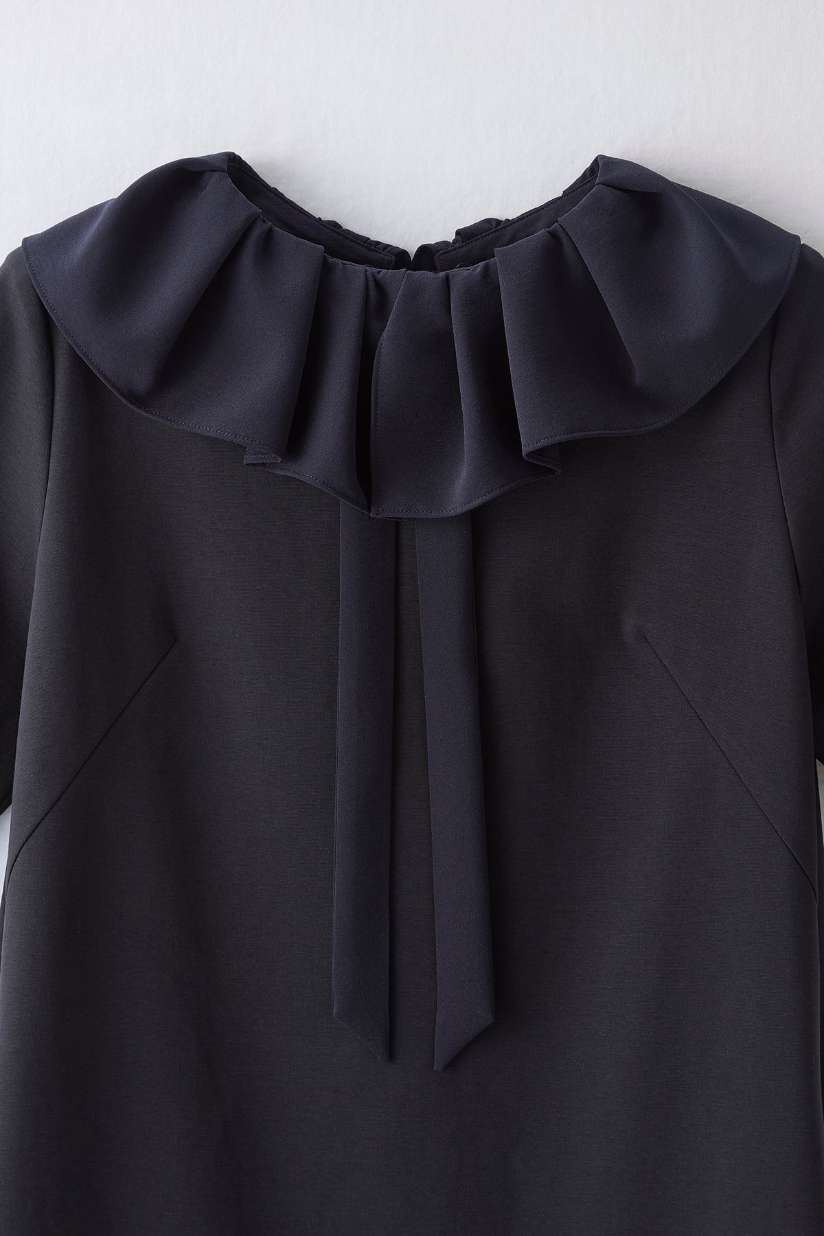Chiffon collar dress（Navy）