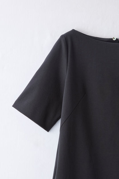 Chiffon collar dress（Navy）