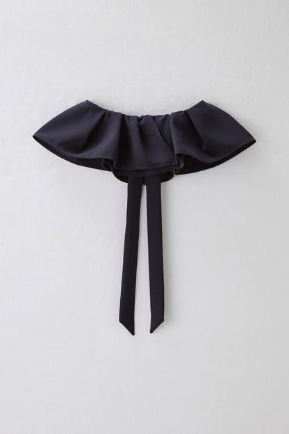 Chiffon collar dress（Navy）