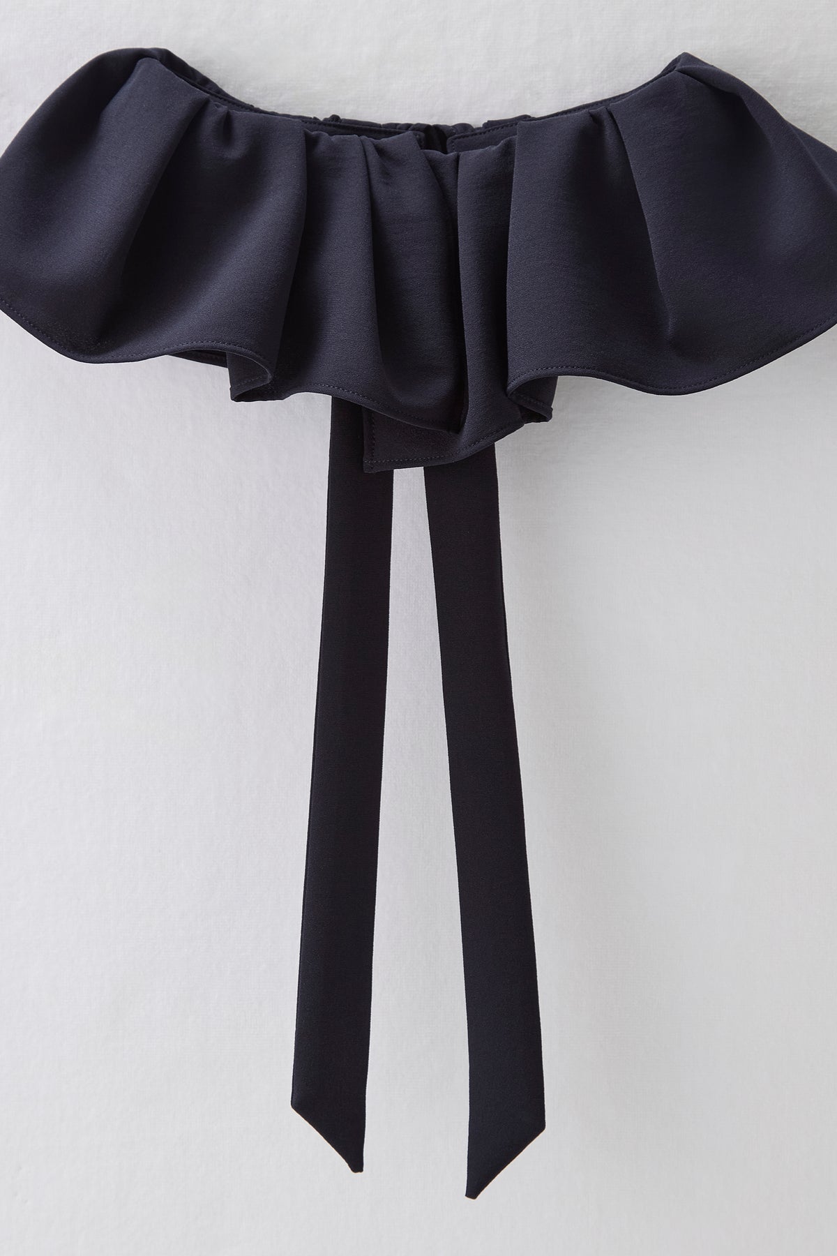 Chiffon collar dress（Navy）