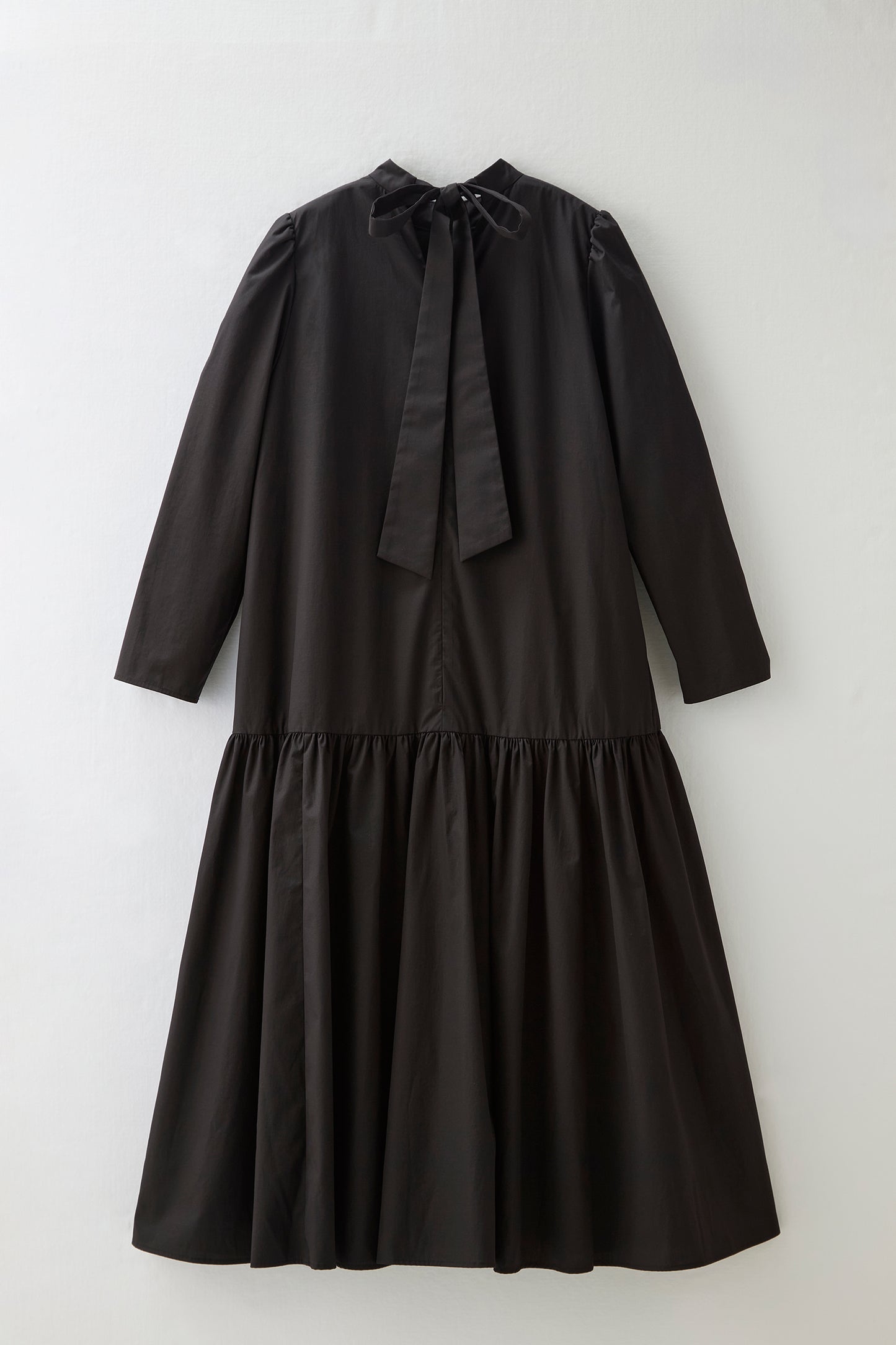 2 pattern ribbon dress（Black）