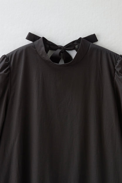 2 pattern ribbon dress（Black）