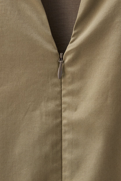 2 pattern ribbon dress（Khaki）