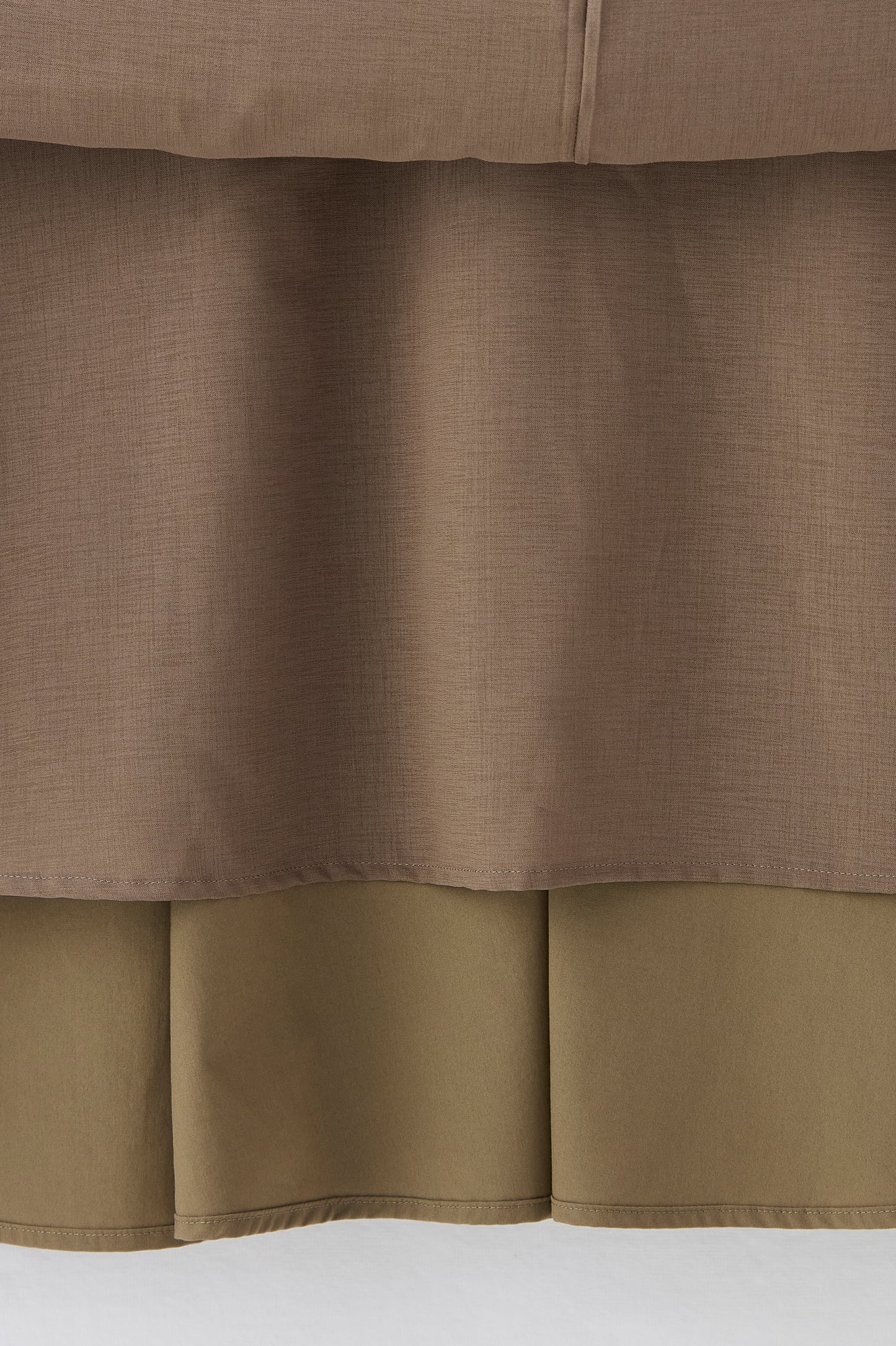 2 pattern ribbon dress（Khaki）