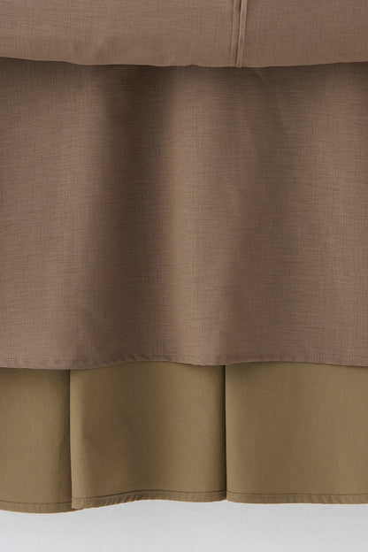 2 pattern ribbon dress（Khaki）