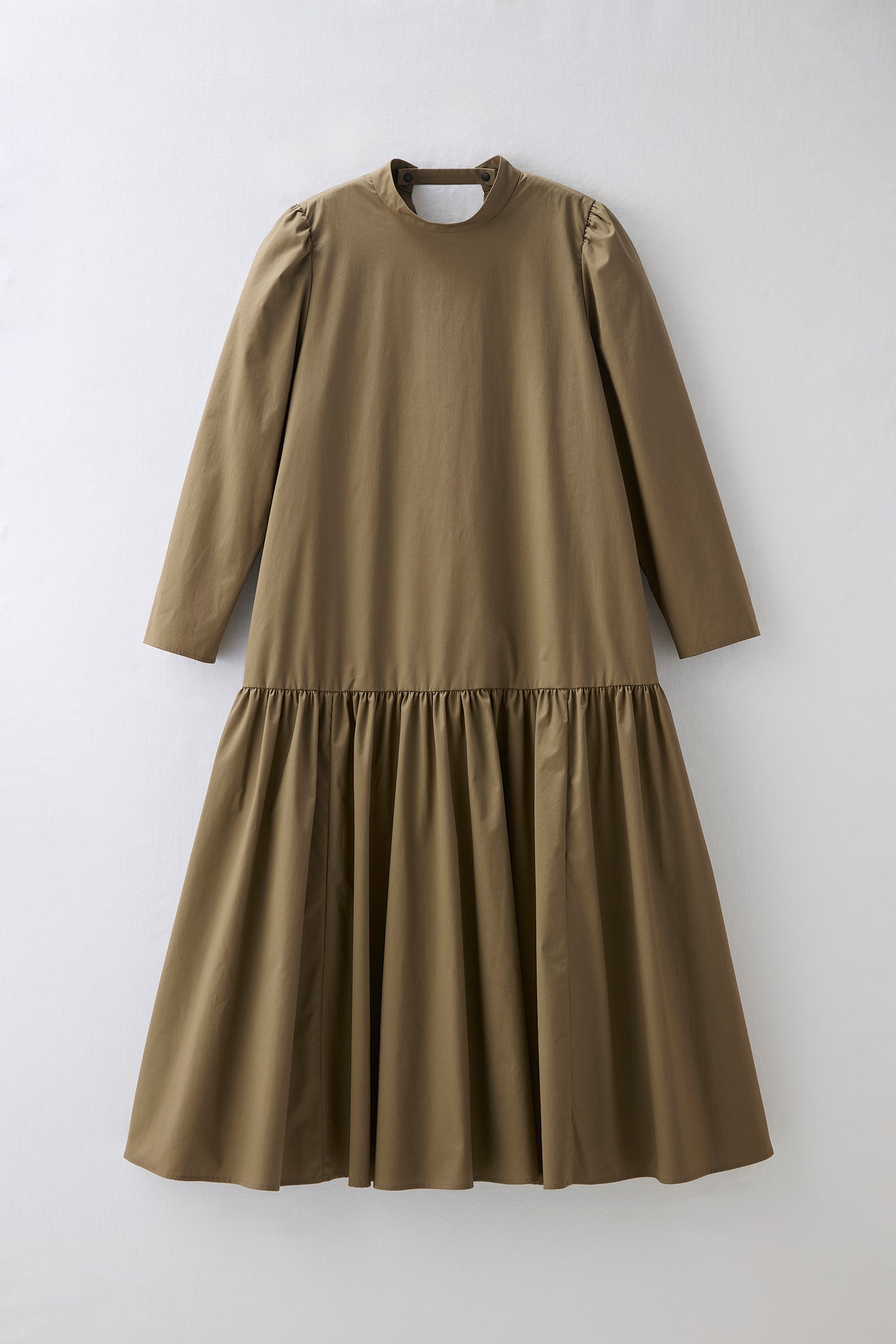 2 pattern ribbon dress（Khaki）
