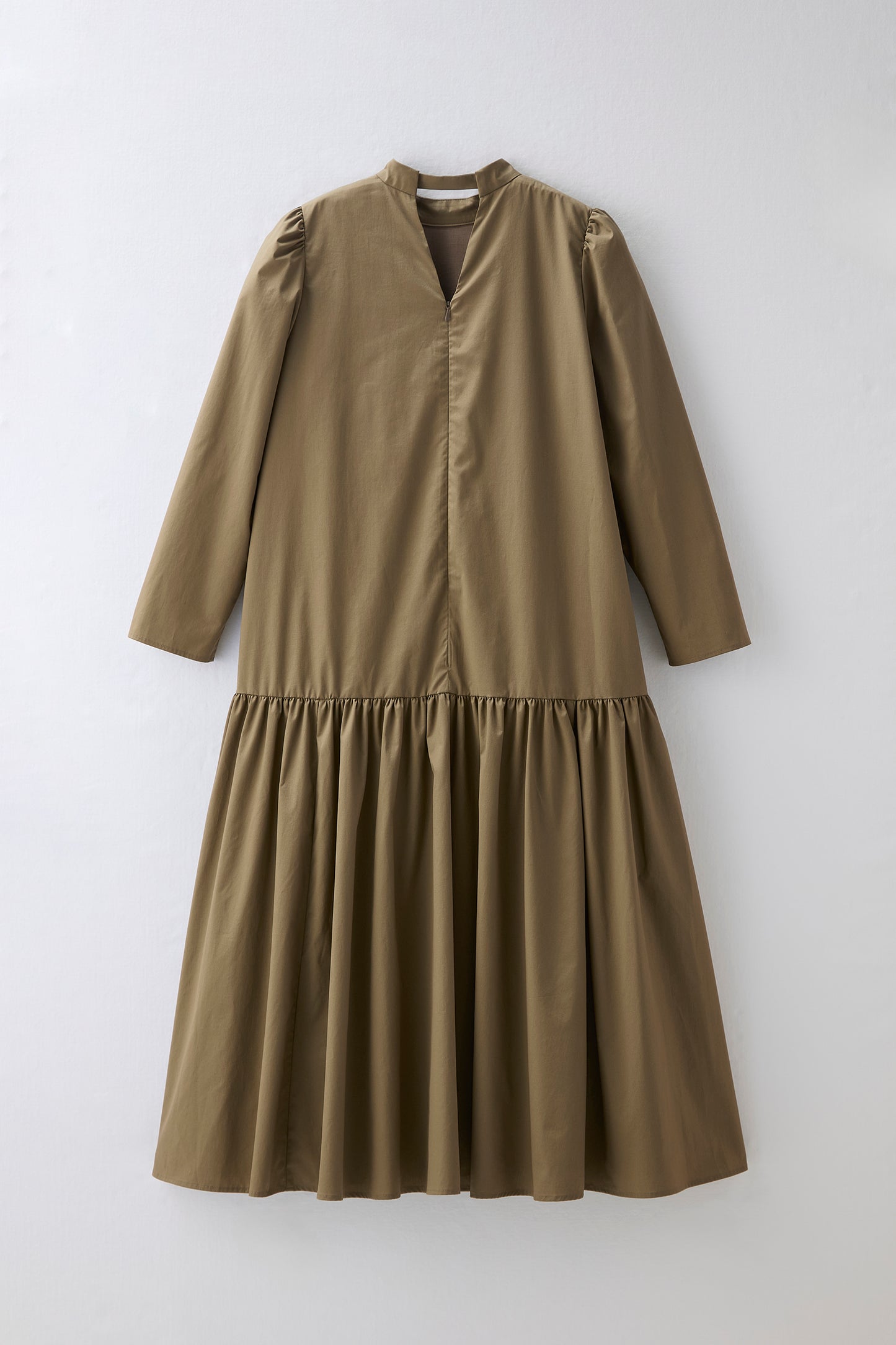 2 pattern ribbon dress（Khaki）