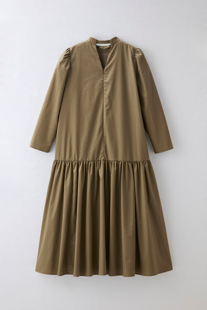2 pattern ribbon dress（Khaki）