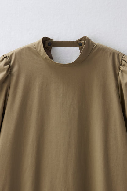 2 pattern ribbon dress（Khaki）