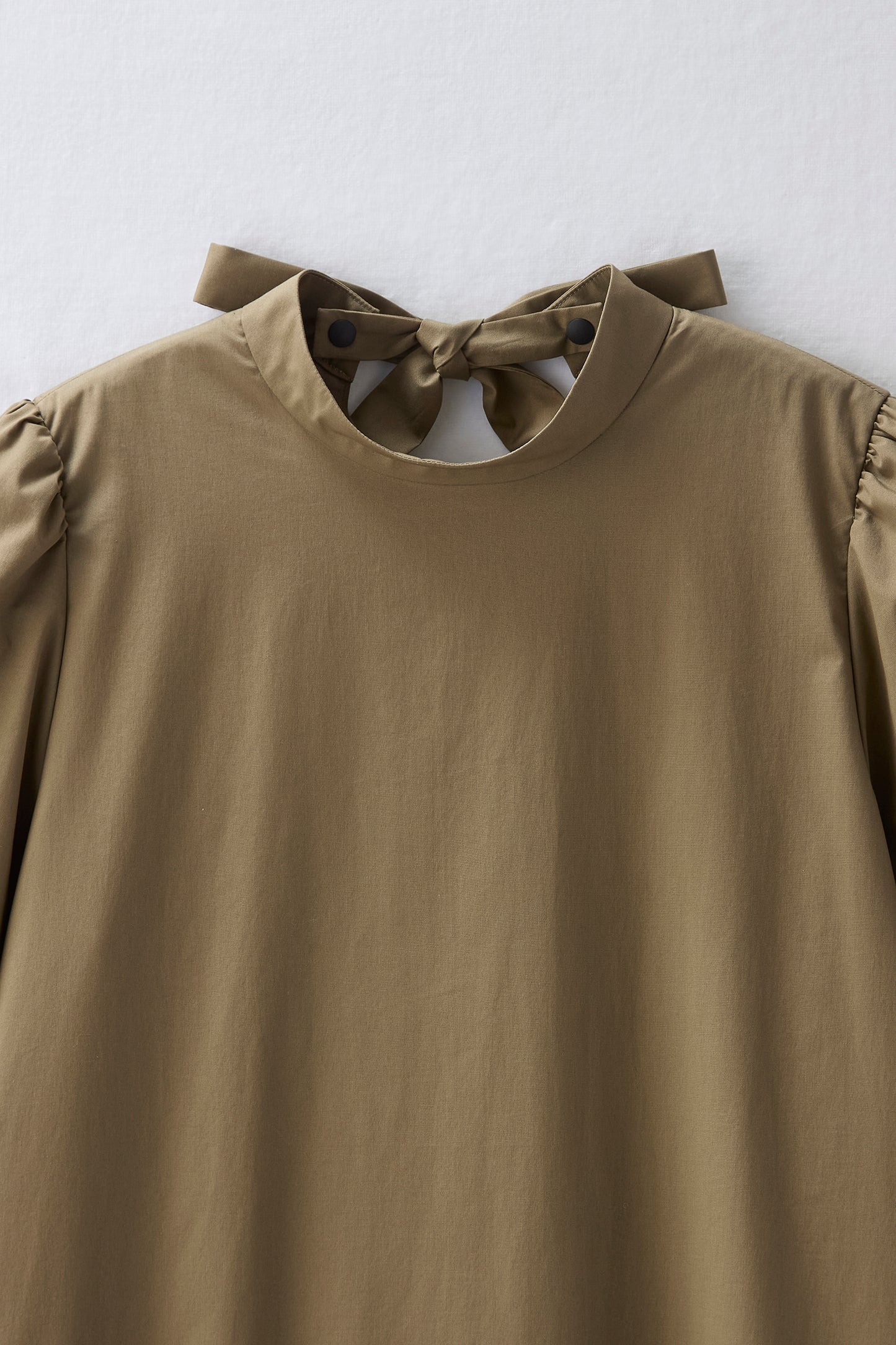 2 pattern ribbon dress（Khaki）