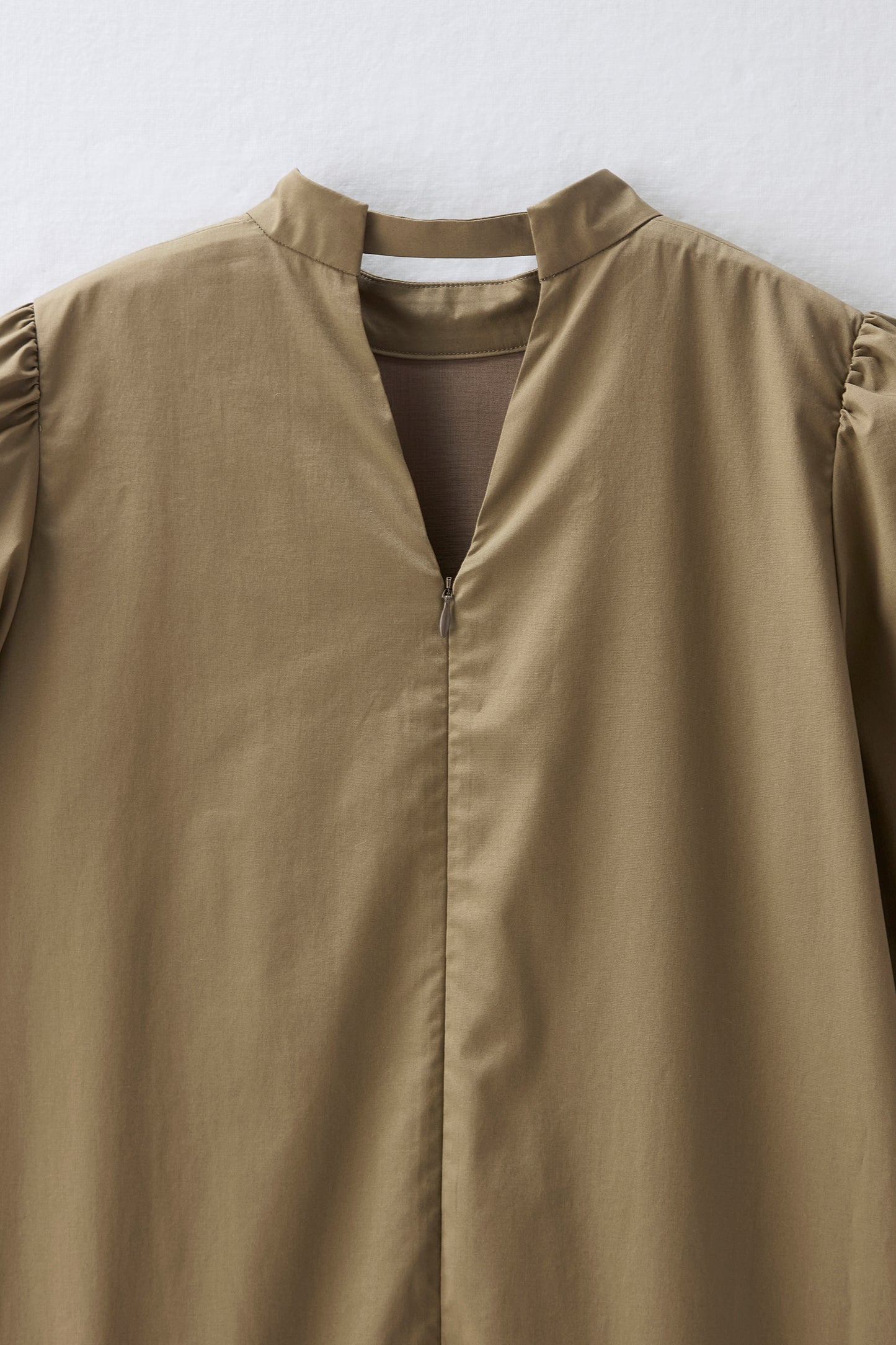 2 pattern ribbon dress（Khaki）