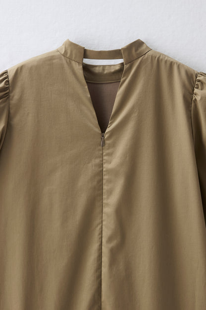 2 pattern ribbon dress（Khaki）