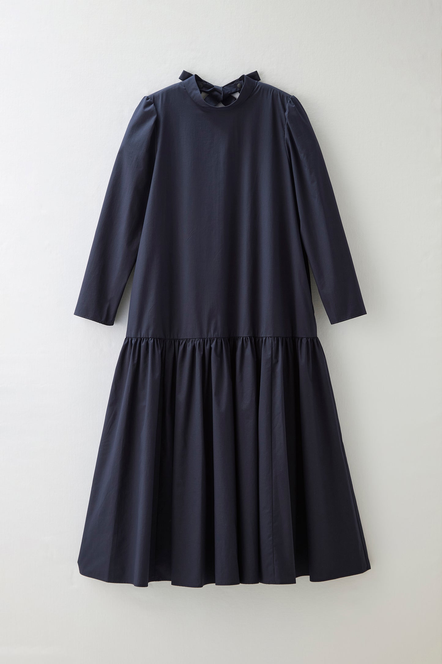 2 pattern ribbon dress（Navy）