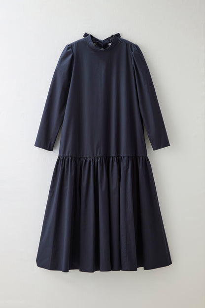 2 pattern ribbon dress（Navy）