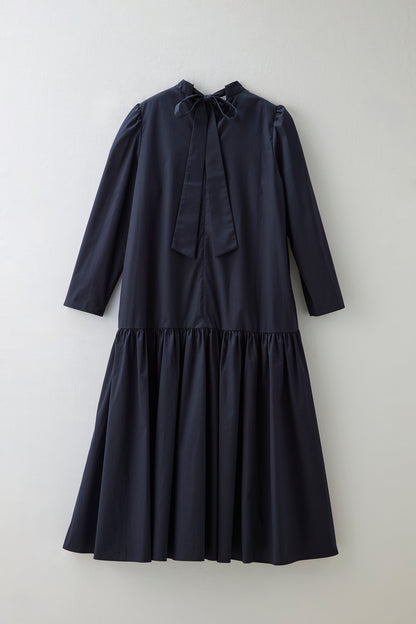 2 pattern ribbon dress（Navy）